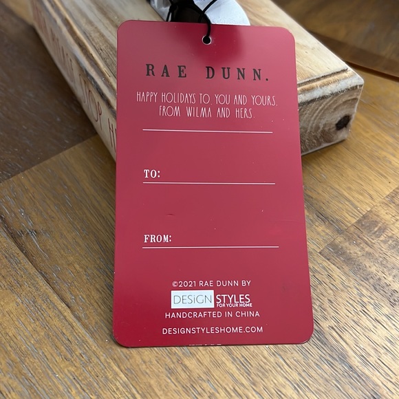 🎄🎄Rae Dunn Wooden Christmas Gnome “SANTA PLEASE STOP HERE”. ( 2 Available) - Picture 4 of 6